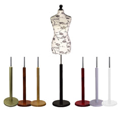 Female Dressmakers Mannequin Black Floral with Choice of Round Base Stands (Copy)