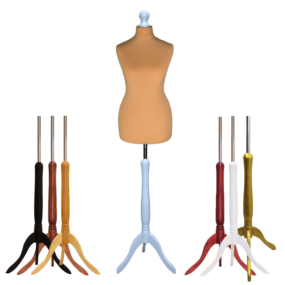 Female Tailors dummy Gold with choice of Tripod stands (Copy)